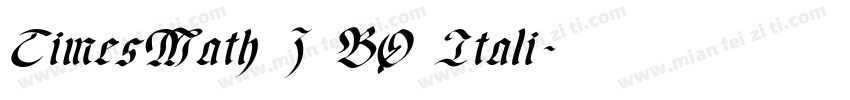 TimesMath 3 BQ Itali字体转换